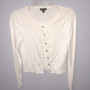 Express white cardigan. Size small.
